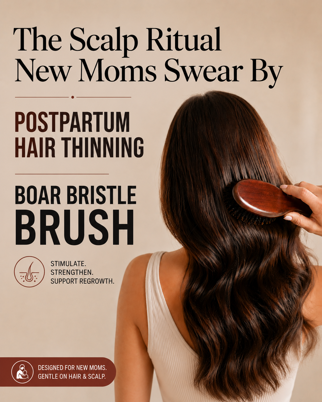 Faircove® Postpartum Boar Bristle Brush